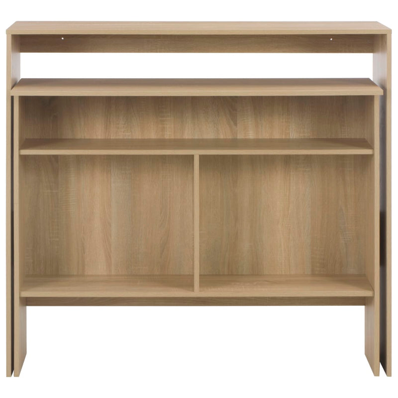 vidaXL Bar Table with 2 Table Tops Black 130x40x120 cm