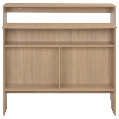 vidaXL Bar Table with 2 Table Tops Black 130x40x120 cm