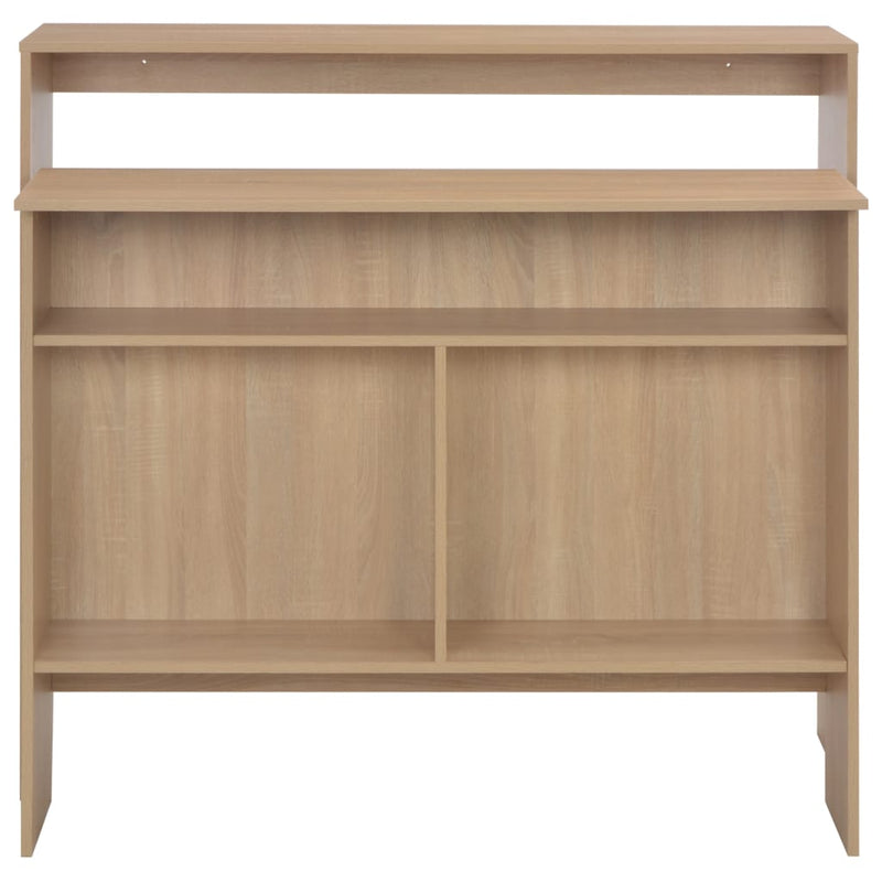 vidaXL Bar Table with 2 Table Tops Black 130x40x120 cm