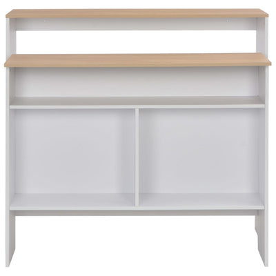 vidaXL Bar Table with 2 Table Tops Black 130x40x120 cm