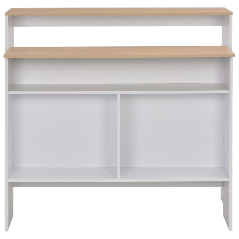 vidaXL Bar Table with 2 Table Tops Black 130x40x120 cm