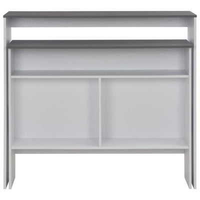 vidaXL Bar Table with 2 Table Tops Black 130x40x120 cm