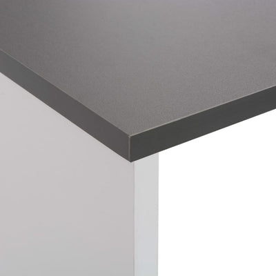 vidaXL Bar Table with 2 Table Tops Black 130x40x120 cm