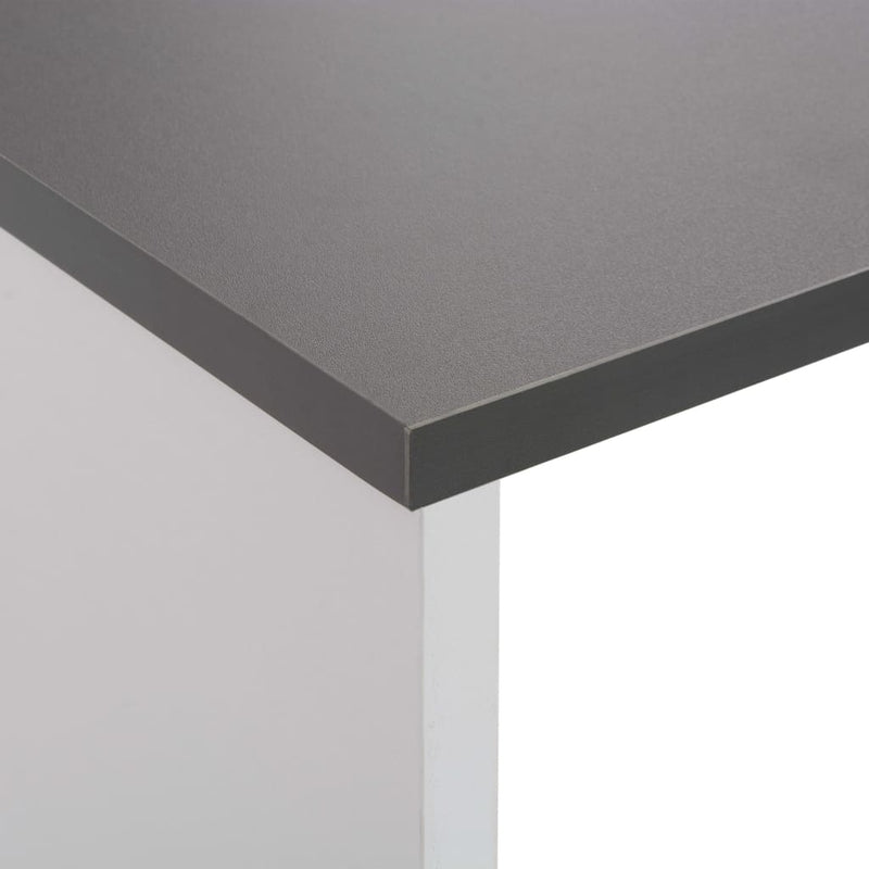 vidaXL Bar Table with 2 Table Tops Black 130x40x120 cm