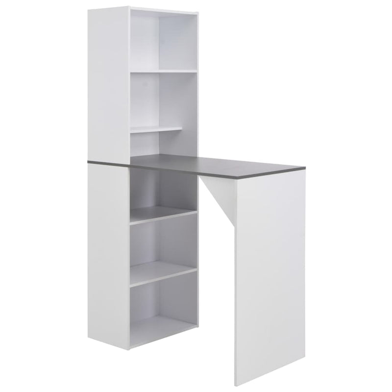 vidaXL Bar Table with Cabinet Black 115x59x200 cm