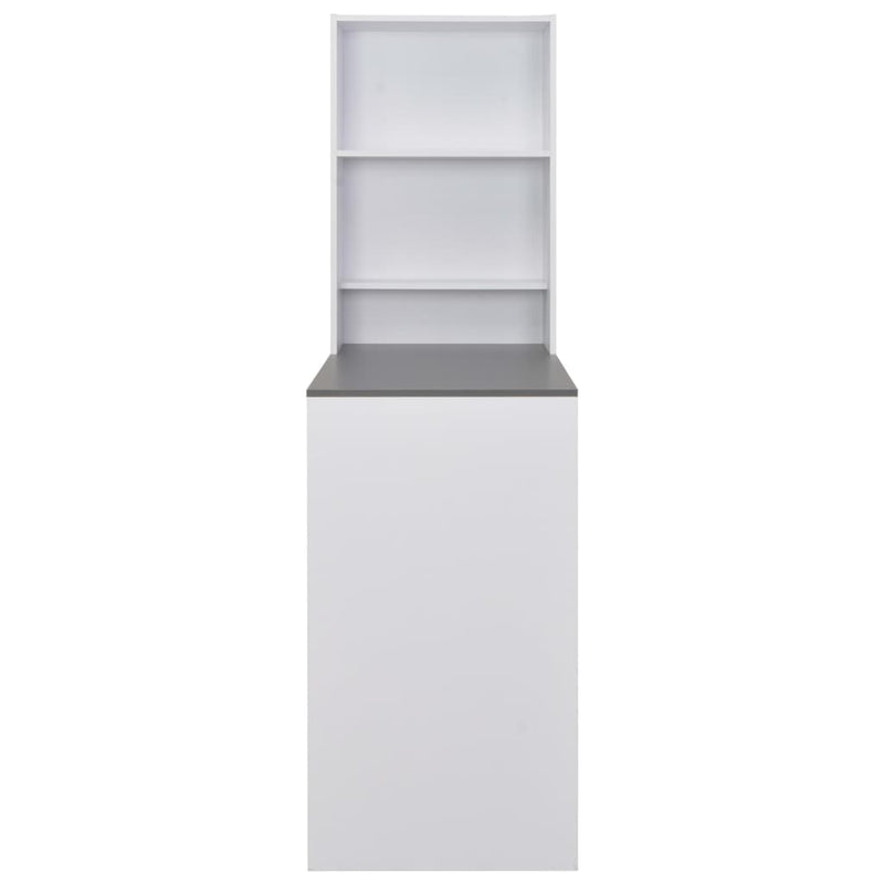 vidaXL Bar Table with Cabinet Black 115x59x200 cm