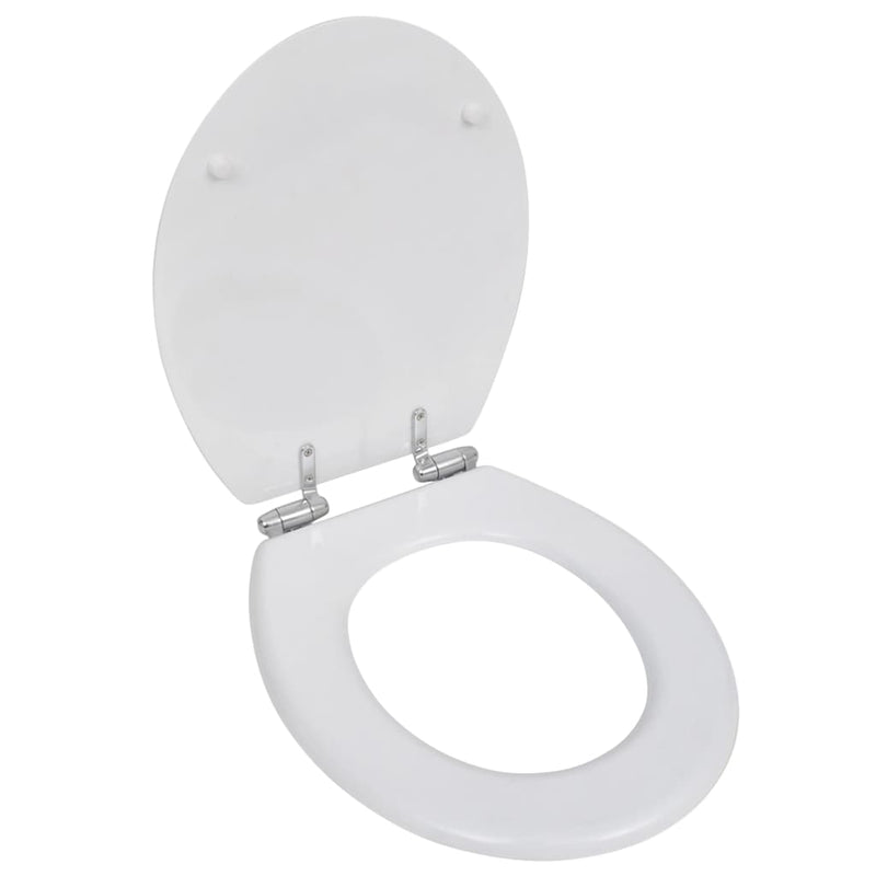 vidaXL Toilet Seats with Soft Close Lids 2 pcs MDF Black