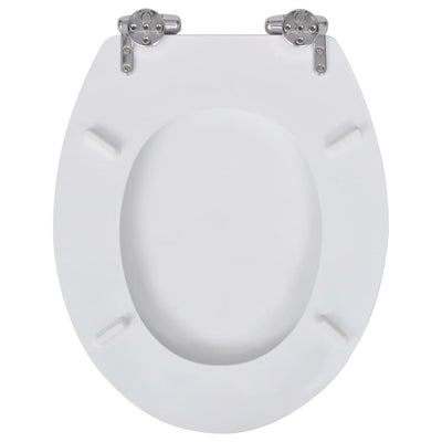 vidaXL Toilet Seats with Soft Close Lids 2 pcs MDF Black