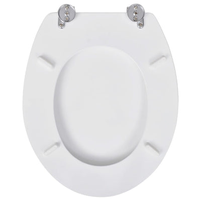 vidaXL Toilet Seats with Lids 2 pcs MDF Black