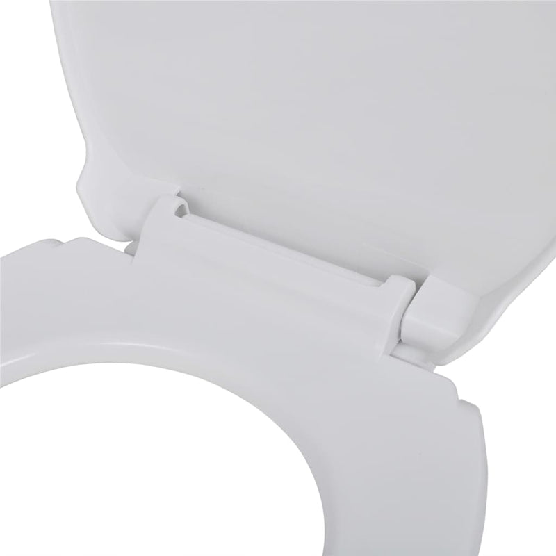 vidaXL Toilet Seats with Soft Close Lids 2 pcs Plastic White