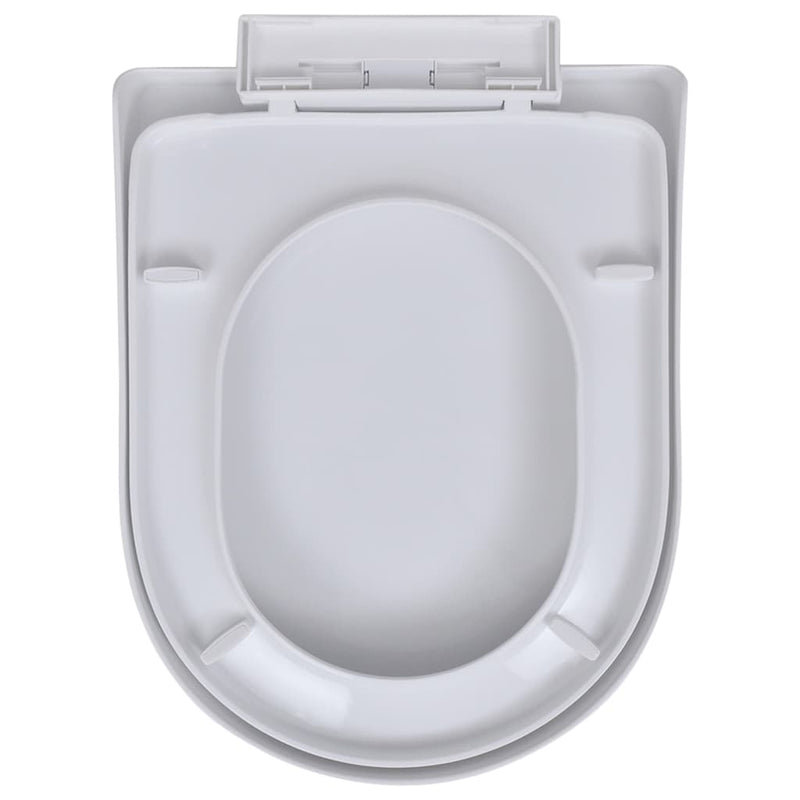 vidaXL Toilet Seats with Soft Close Lids 2 pcs Plastic White