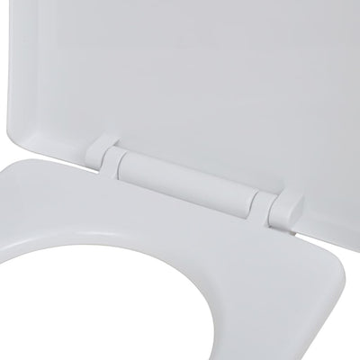 vidaXL Toilet Seats with Soft Close Lids 2 pcs Plastic White