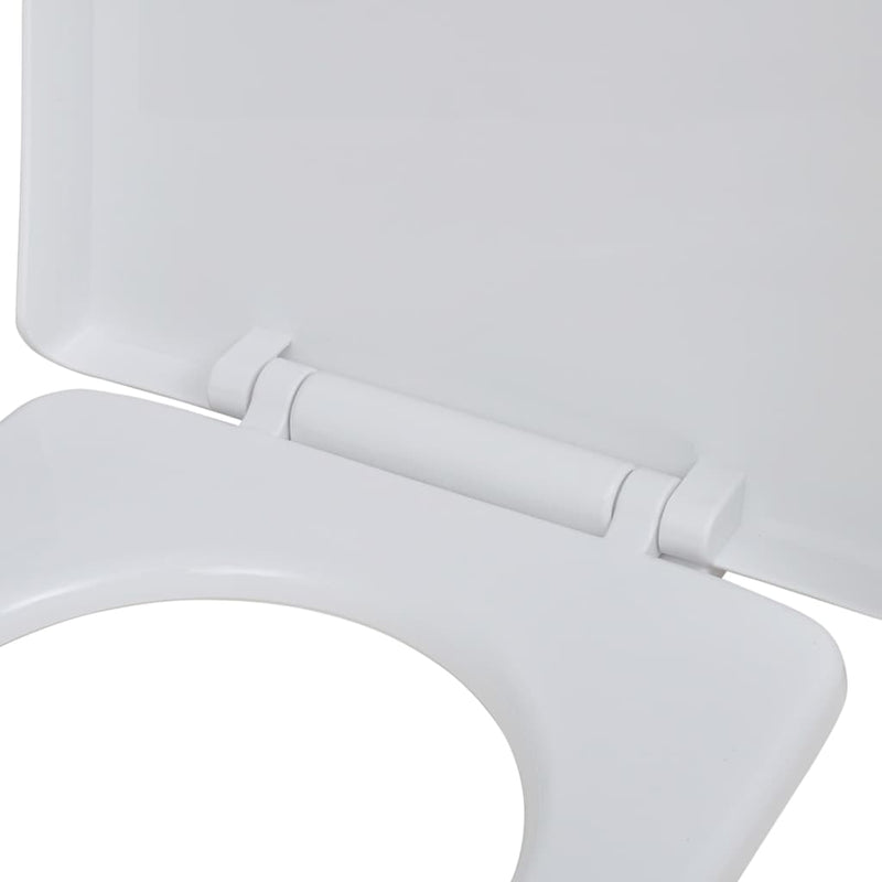 vidaXL Toilet Seats with Soft Close Lids 2 pcs Plastic White