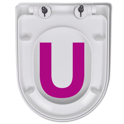 vidaXL Toilet Seats with Soft Close Lids 2 pcs Plastic White