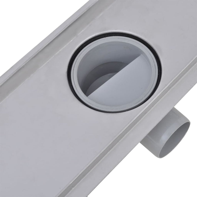 vidaXL Linear Shower Drain 2 pcs 830x140 mm Stainless Steel