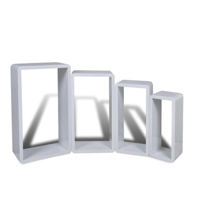 vidaXL Wall Cube Shelves 8 pcs White