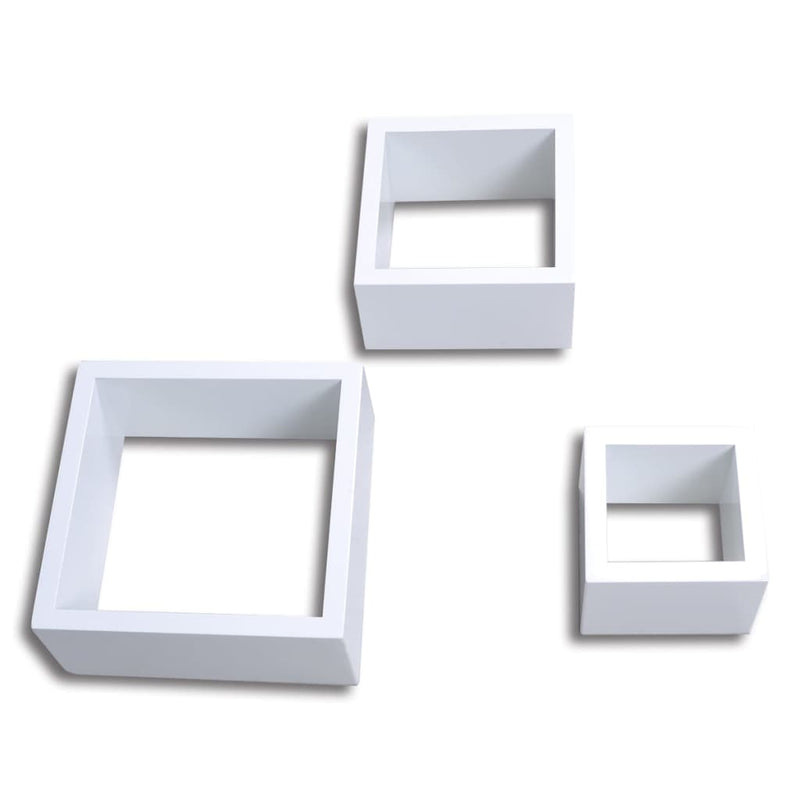 vidaXL Wall Cube Shelves 6 pcs White