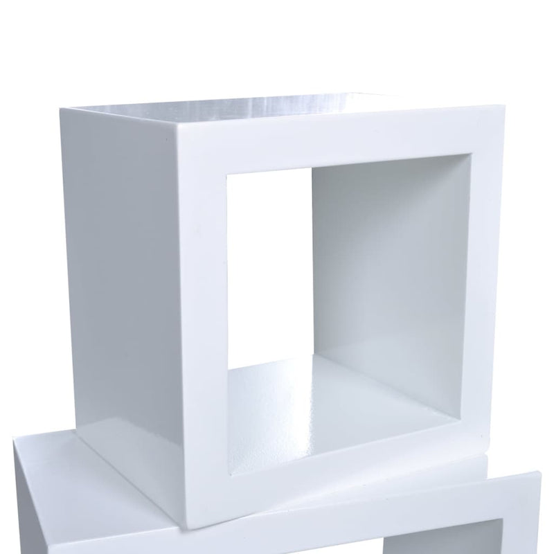 vidaXL Wall Cube Shelves 6 pcs White