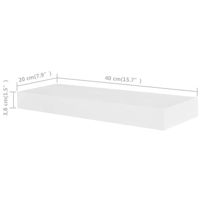 vidaXL Wall Shelves 4 pcs White 60 cm
