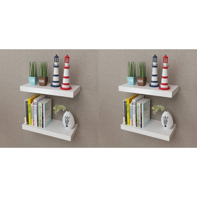 vidaXL Wall Shelves 4 pcs White 60 cm