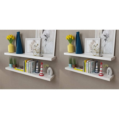 vidaXL Wall Shelves 4 pcs White 60 cm