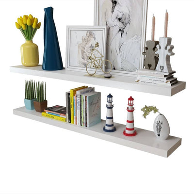 vidaXL Wall Shelves 4 pcs White 60 cm