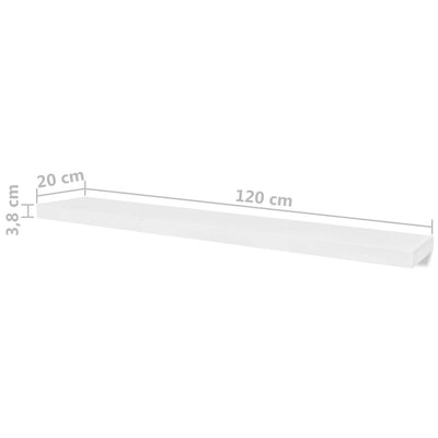 vidaXL Wall Shelves 4 pcs White 60 cm