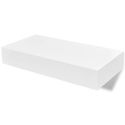vidaXL Floating Wall Shelves with Drawers 2 pcs White 48 cm