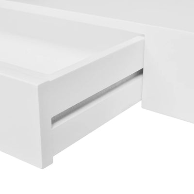 vidaXL Floating Wall Shelves with Drawers 2 pcs White 48 cm