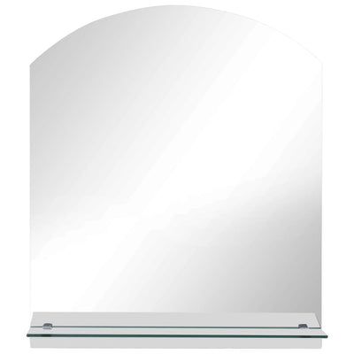 vidaXL Wall Mirror with Shelf 30x50 cm Tempered Glass