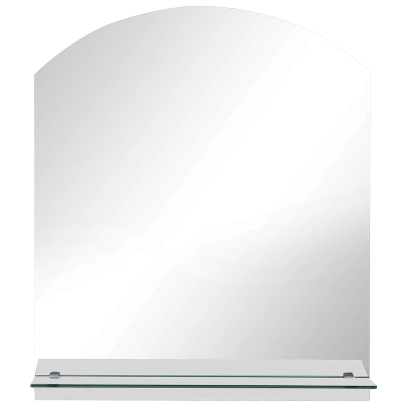 vidaXL Wall Mirror with Shelf 30x50 cm Tempered Glass