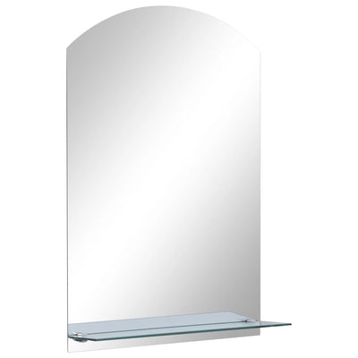 vidaXL Wall Mirror with Shelf 30x50 cm Tempered Glass