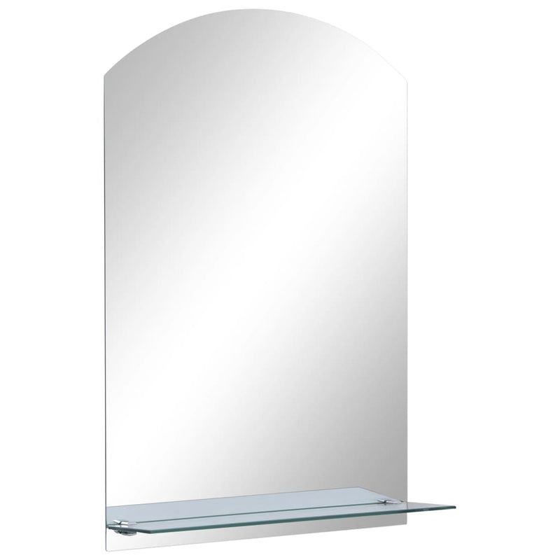 vidaXL Wall Mirror with Shelf 30x50 cm Tempered Glass