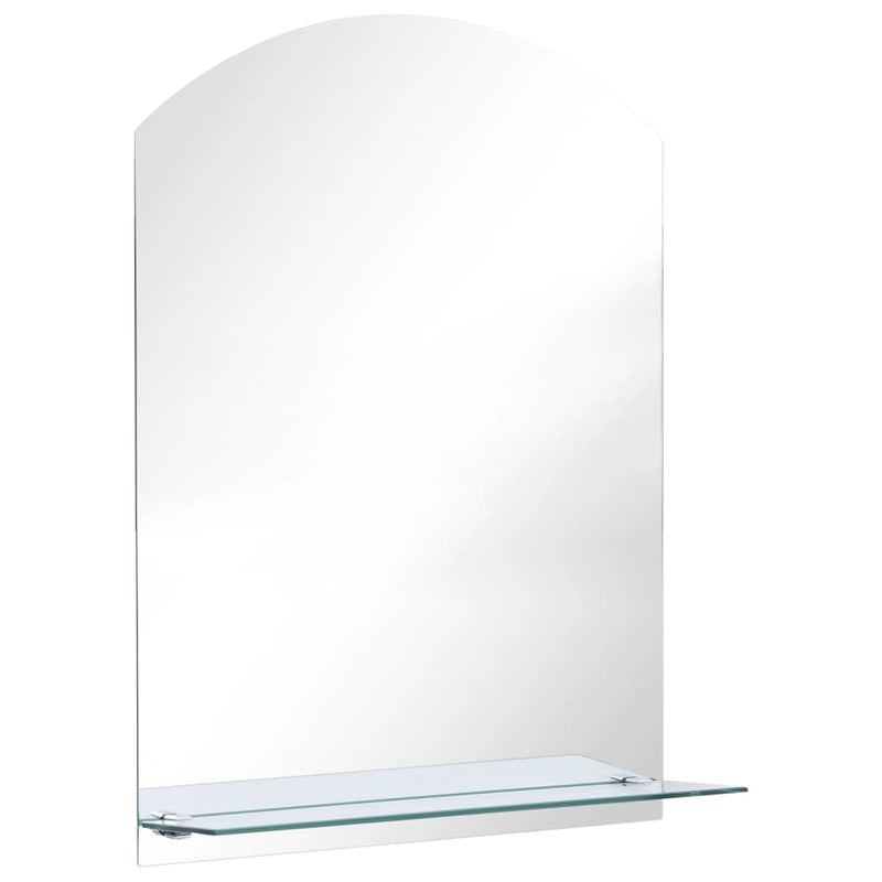 vidaXL Wall Mirror with Shelf 30x50 cm Tempered Glass