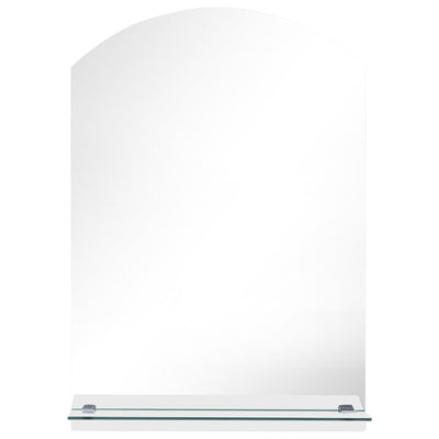 vidaXL Wall Mirror with Shelf 30x50 cm Tempered Glass