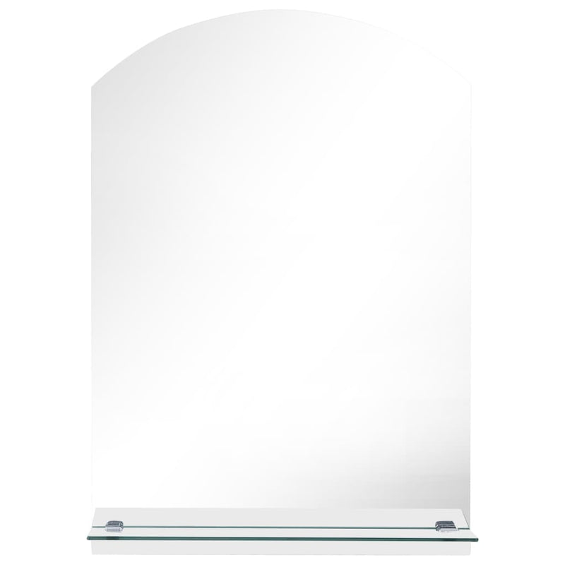 vidaXL Wall Mirror with Shelf 30x50 cm Tempered Glass