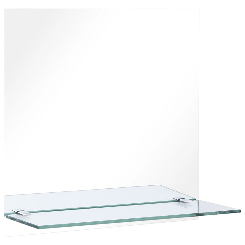 vidaXL Wall Mirror with Shelf 30x50 cm Tempered Glass