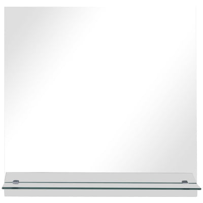 vidaXL Wall Mirror with Shelf 30x50 cm Tempered Glass