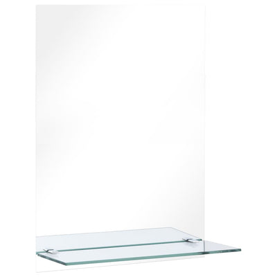 vidaXL Wall Mirror with Shelf 30x50 cm Tempered Glass