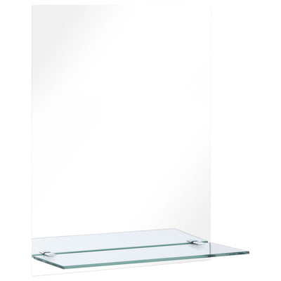 vidaXL Wall Mirror with Shelf 30x50 cm Tempered Glass