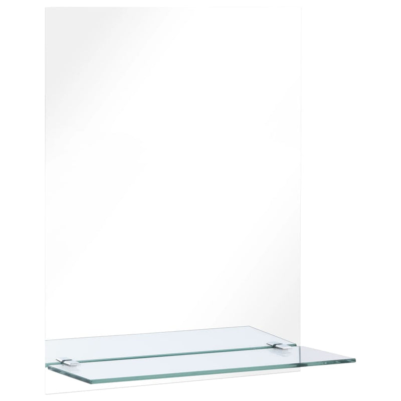 vidaXL Wall Mirror with Shelf 30x50 cm Tempered Glass