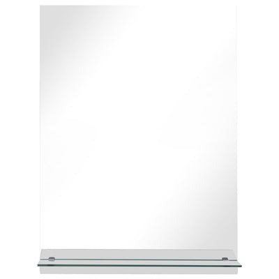 vidaXL Wall Mirror with Shelf 30x50 cm Tempered Glass