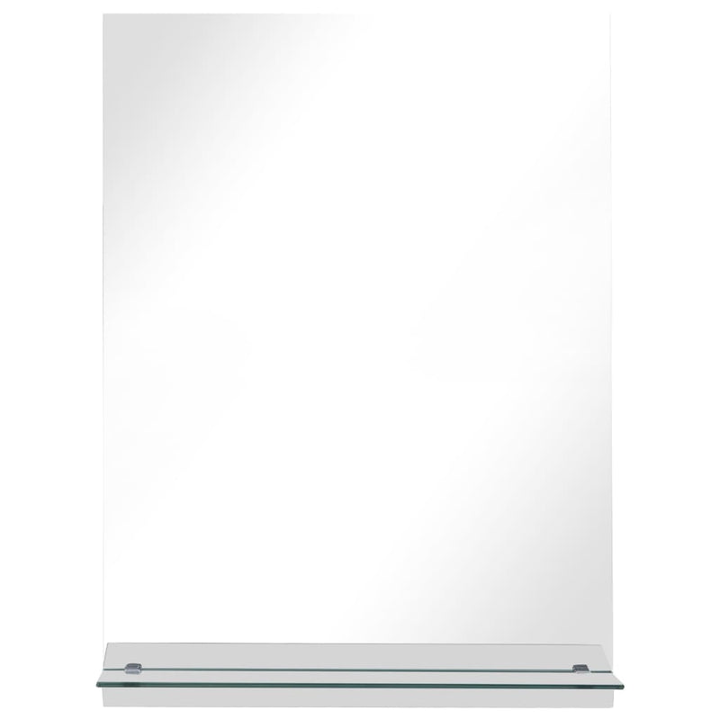 vidaXL Wall Mirror with Shelf 30x50 cm Tempered Glass