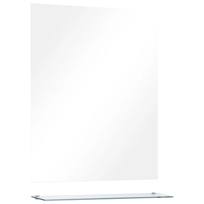 vidaXL Wall Mirror with Shelf 30x50 cm Tempered Glass