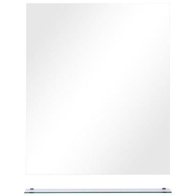 vidaXL Wall Mirror with Shelf 30x50 cm Tempered Glass