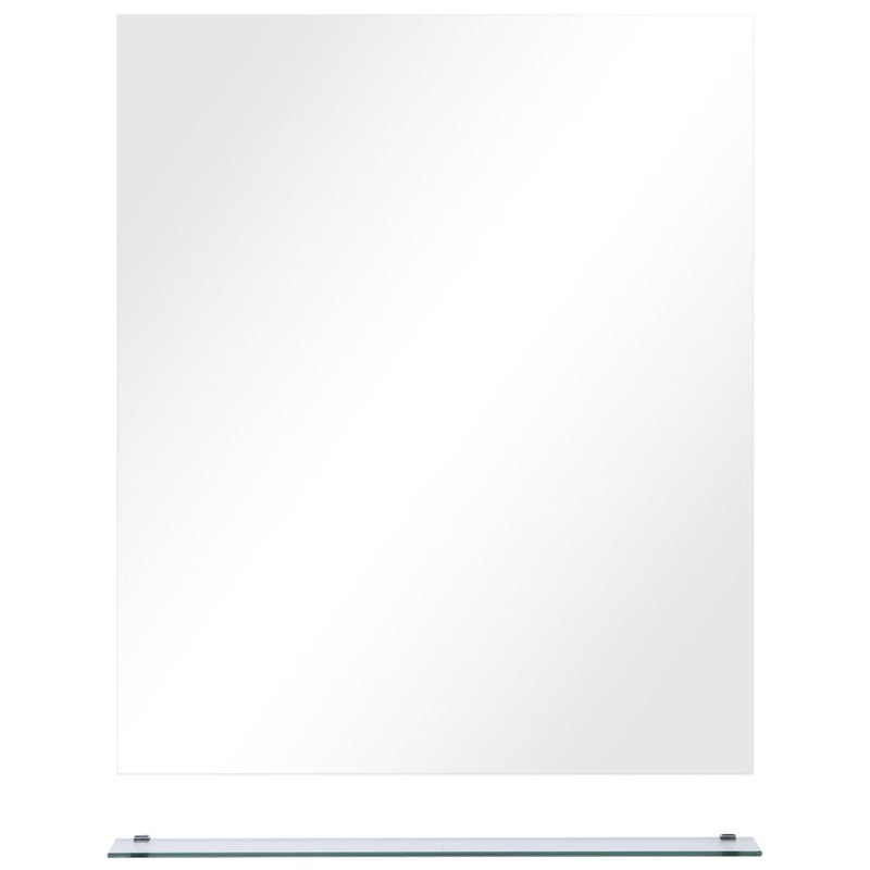 vidaXL Wall Mirror with Shelf 30x50 cm Tempered Glass