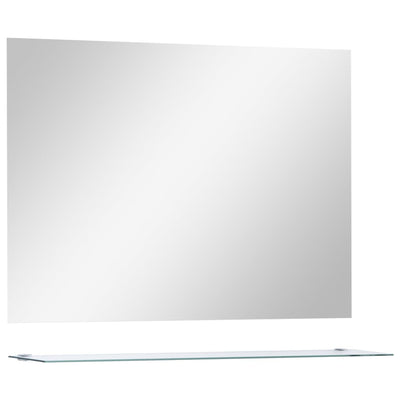 vidaXL Wall Mirror with Shelf 30x50 cm Tempered Glass