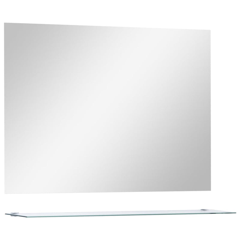 vidaXL Wall Mirror with Shelf 30x50 cm Tempered Glass