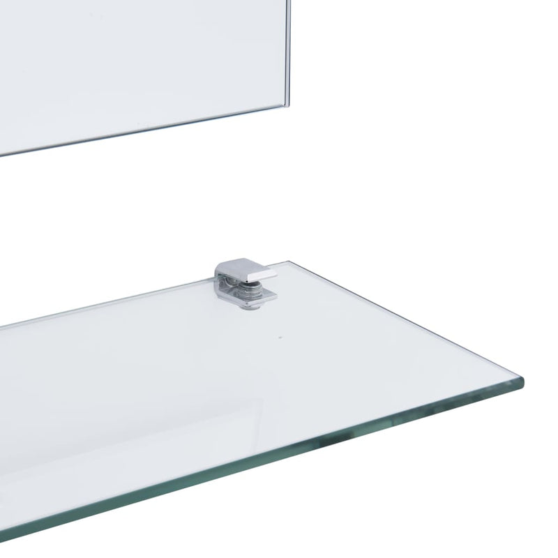 vidaXL Wall Mirror with Shelf 30x50 cm Tempered Glass