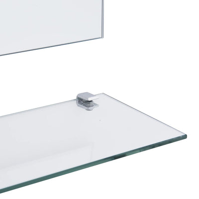 vidaXL Wall Mirror with 5 Shelves Silver 50x60 cm